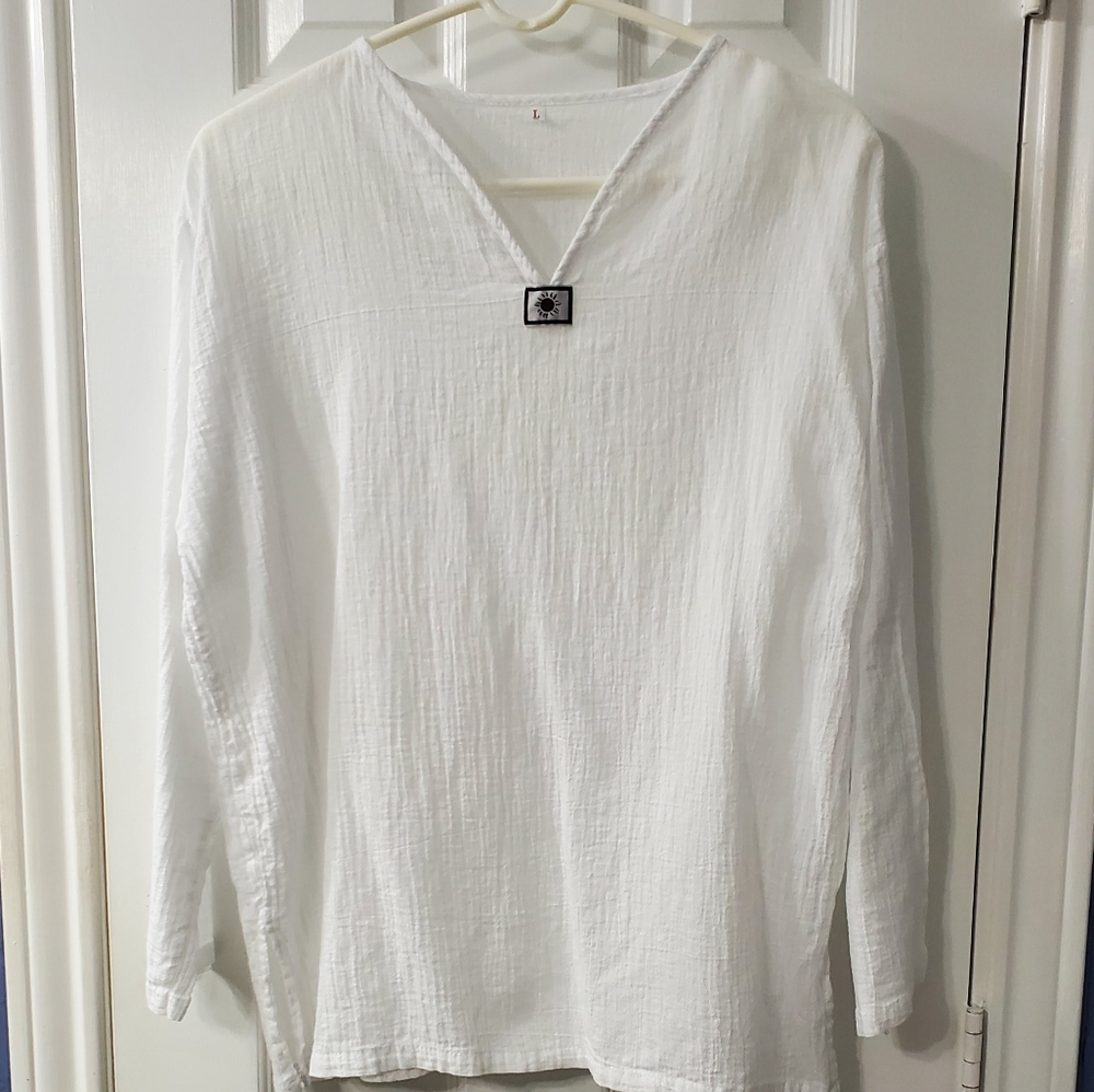 Linen casual beach / pool shirt